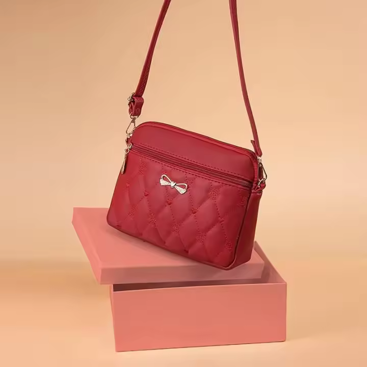 Bolso de mano de diseñador de alta calidad para mujer con correa de cuero PU, bolso de hombro cruzado de moda para damas - 1