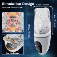 Taza masturbadora vibratoria automática para morder, mamada, tres motores, estructura de garganta, Juguetes sexuales para adultos para hombres - details 3