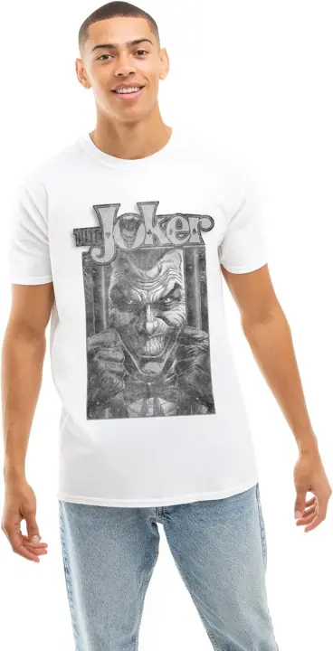 D/C Comics Joker Comedy Club - Camiseta para hombre, color gris jaspeado - 1