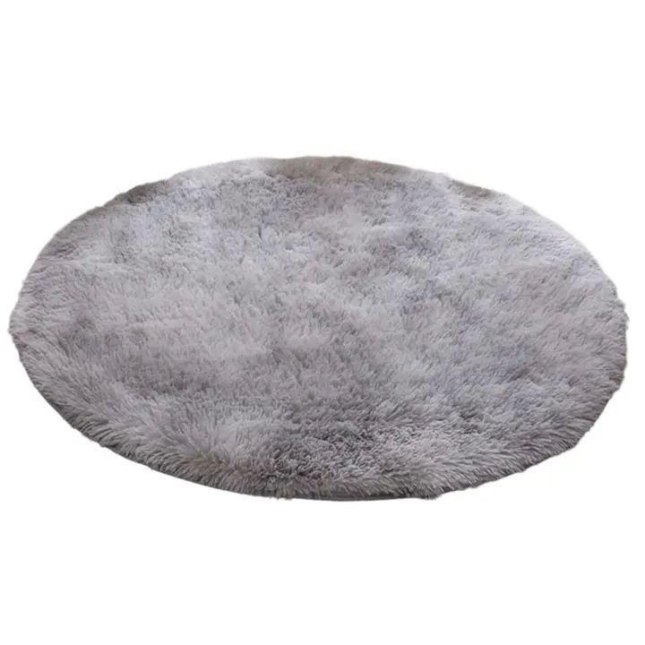 Alfombras de Salón redondas, Pelo Largo, Alfombra para Habitación, Dormitorio, Lavables, Antideslizante, Muy Suave - 1