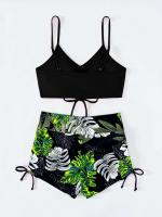 Bikinis con cordón frontal, cintura alta para mujer, bañadores de mujer, bañador para nadar, ropa de playa 2025 - details 44