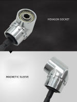 Llave de rosca ajustable de 105 grados con adaptador de bits hexales herramienta de rosca angle taladro - details 0