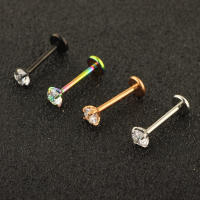 Piercings Tragus de acero, Piercing Labret, anillos para labio, Piercing para Oreja, cartílago, joyería corporal, 2 piezas, 18G, 1,0x8x3mm - details 4
