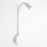 Luz de lectura de montaje en pared con puerto de carga USB, interruptor de mesita de noche LED, lámpara de pared con cuello de cisne Flexible, negro, plateado, blanco, 4000K, 3W - details 6
