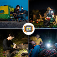 Modos de lámpara de senderismo de emergencia con reflector, recargable, COB - details 3
