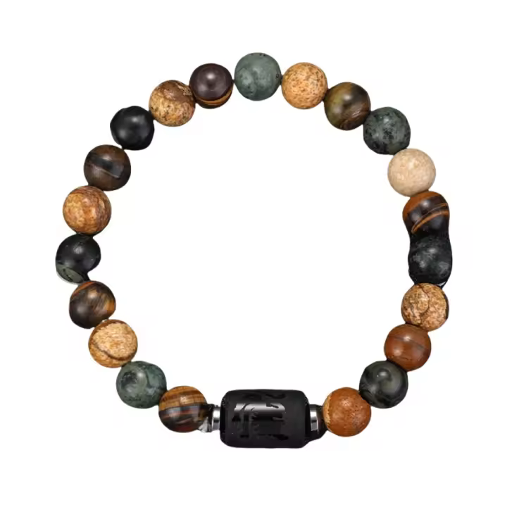 Pulseras Del Zodiaco Piedra Natural Cáncer Virgo Leo Libra Pulsera Parejas Amistad Regalos Pulseras Joyería Pulsera Hombre - 1