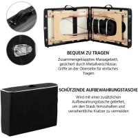 Masaje Plegable con pies de Madera, Altura Regulable con Accesorios y Bolsa de Transporte, 3 Secciones de Madera - details 8