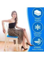 Cojín transpirable para asiento de verano con pegamento de huevo de descompresión de doble capa de Gel, asiento de coche, silla de oficina, cojín - details 2