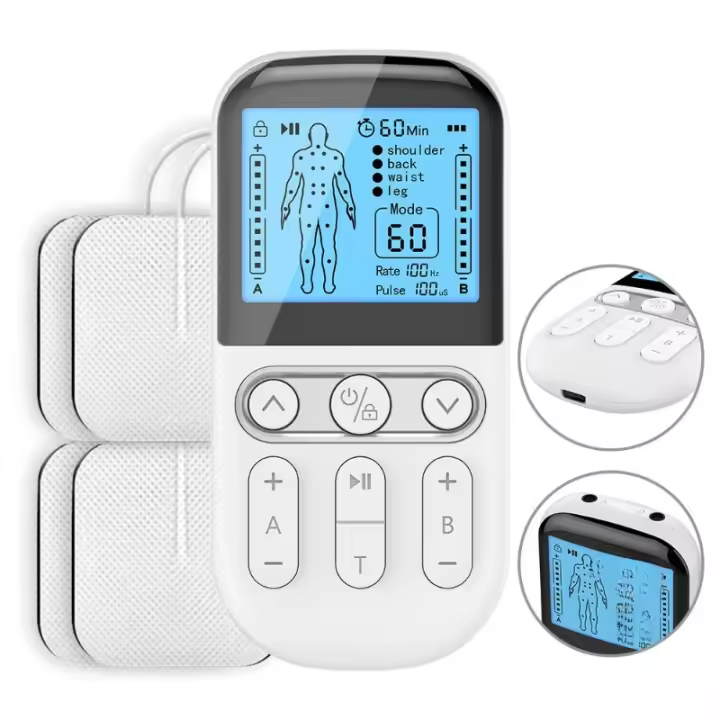 Electroestimuladores Musculares y Nerviosos D.I.Y 4 en 1 Fisioterapia para Aliviar el Dolor de Cuello y Músculos Máquina de Masaje Terapéutico TENS/EMS - 1