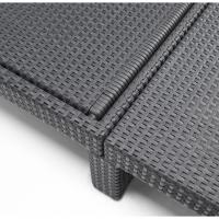 Sillón de Jardín al Aire Libre Estructura Reforzada con Cojín 4 Posiciones de Apoyo Diseño Gris - details 7