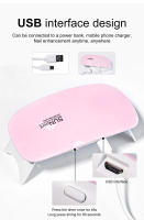 Mini secador hine portátil para manicura, lámpara de uñas de uso doméstico, 6 LED UV, 6W, Cable USB - details 6