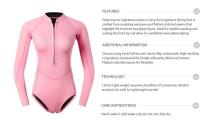 Mujer Diver 2mm neopreno equipo de buceo rosa Bikini de manga larga traje de baño coreano surf traje de baño Snorkeg - details 2