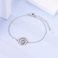 Anillo doble eterno de Plata de Ley 925, pulsera ajustable de circón colorido, compatible con cuentas, colgantes, joyería fina para mujeres y niñas - details 2