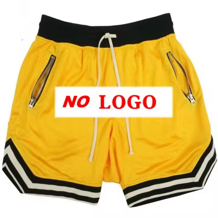 Pantalones Cortos de Baloncesto de Malla Poliéster Vintage Clásico Máscara con Bolsillos para Hombres - 1