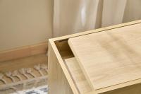 Mesa Auxiliar con 2 Estantes Consola Mesita de Noche con Ruedas Mesa Blanca Mesita 70 x 35 x 60 cm FBT34-W ES - details 25