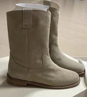 Botas vaqueras occidentales de piel para mujer, botines cortos, botas Martin versátiles - details 3