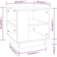 Mesa de Centro auxiliar Consola Lateral de Salón Sofá Muebles de Madera Sonoma 40x40x43 cm - details 2