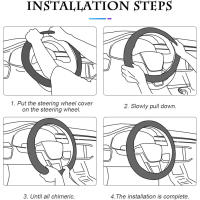 Protector para volante de coche sin anillo interior, ondulación en relieve, Universal, Circular, tipo D, para todas las estaciones, 1 ud. - details 14