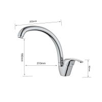 Grifo de latón, grifo mezclador de fregadero de cocina con caño giratorio de un solo mango frío y caliente, grifos de lavabo - details 13