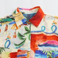 BUNO-novedad de verano, producto, camisa de manga corta estampada a la moda para mujer, conjunto informal de media falda por debajo de la rodilla de cintura alta - details 7