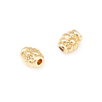 Cuentas de Brass Doradas de 18K Diseño Ovalado Cilíndrico Suministros para Hacer Joyería DIY - details 3
