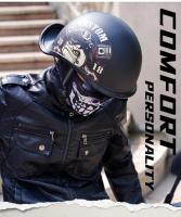 Casco De media cara para motocicleta, protector De cabeza Retro Para motocross, Unisex, Dot - details 5