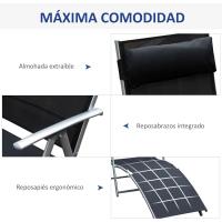 Sillón de Jardín Plegable con Resalto Ajustable 7 Niveles Carga de 165kg - details 22