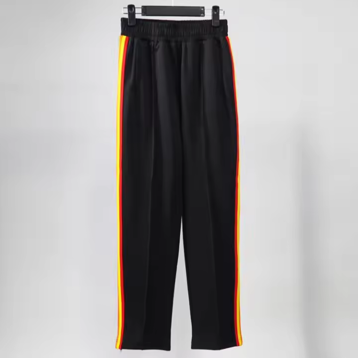 Letras de diseñador chaqueta de manga larga pantalones ropa deportiva negra arco iris maduro - 1