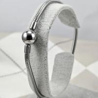Modelo básico de pulsera de hueso de serpiente para mujer de moda de acero inoxidable - details 2