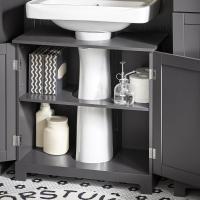 Armario de Baño de Suelo con 1 Estante y 2 Puertas 60 x 30 x 60 cm Ideal para Almacenamiento de Lavabo - details 23