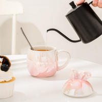 Ins sentido artístico lindo regalo taza de agua de cerámica, oficina creativa recuerdo par taza taza de café taza - details 3