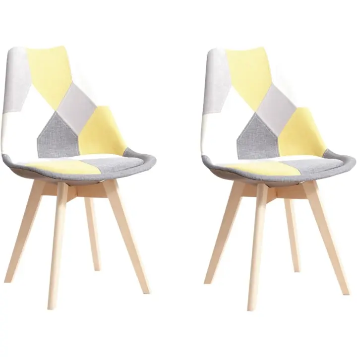 4 Sillas Comedor Mornas con Asiento Tapizado y Patas Mara Haya Iales para Comedor, Cocina, Sala Estar, Dormitorio (Marrón) - 1