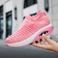 Zapatillas de Mujer con Cojín de Aire Gris Zapatos de Correr Ligeros de Malla Transpirable Antideslizantes de Clavos de Textura para Primavera/Verano - details 9