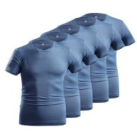 Pack 5 Hombre manga corta Carrera deportiva Camisetas Básicas ORIGINAL en Varios Colores |   Casual |   Rápido seco |   ligero transpirable |   Tallas M-5XL - details 4
