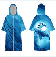 Poncho con Capucha de Secado Rápido Toalla de Natación Absorbente para Adultos Estilo de Cremallera - details 32