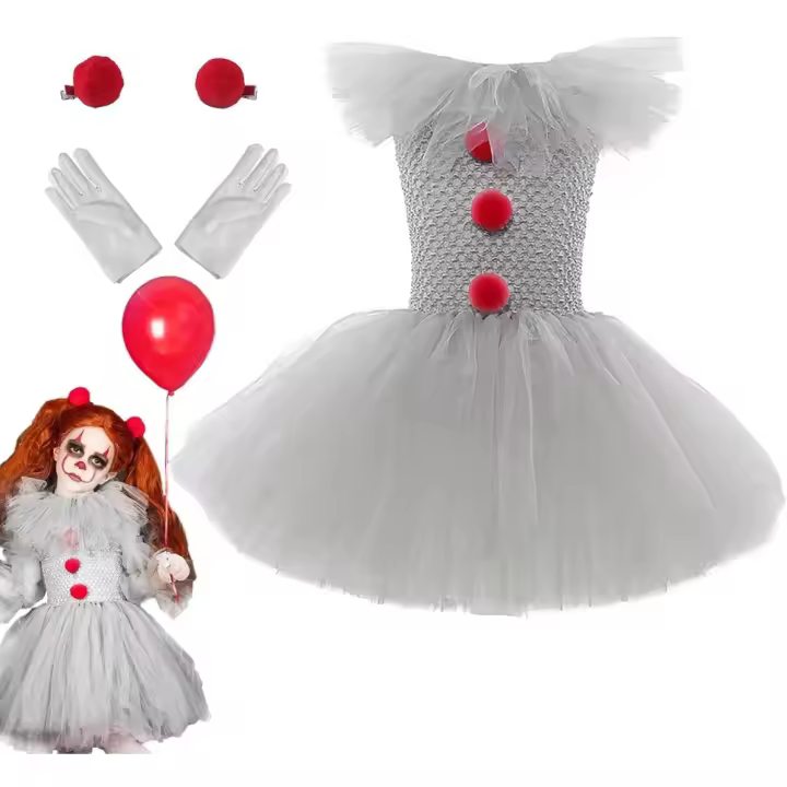 Disfraz de payaso It para niño y niña, Disfraz de Halloween, aterrador para bebé - 1