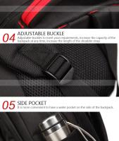 Mochila negra de viaje para hombre, equipo turístico de 15,6 pulgadas, para ordenador portátil de negocios - details 11