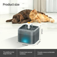 Fuente de Agua Automática para Gatos con Luz LED Capacidad de 2L Dispensador de Agua para Mascotas con Filtro de Reciclación Alimentos y Agua - details 5