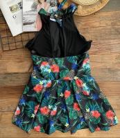 Traje de baño de una pieza de talla grande para mujer, traje de baño grande con falda, monokini vintage, 2023 - details 2