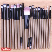 Set De 20 Pinceles De Maquillaje Profesionales Con Mango De Plástico Para Base Y Sombras De Ojos Fibras De Lana - details 5