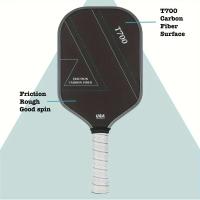 Raqueta de Pickleball de Fibra de Carbono Superficie de Fricción Rugosa T700 Ligera y Duradera con Excelente Rebote Ideal para Entrenamiento Profesional - details 4