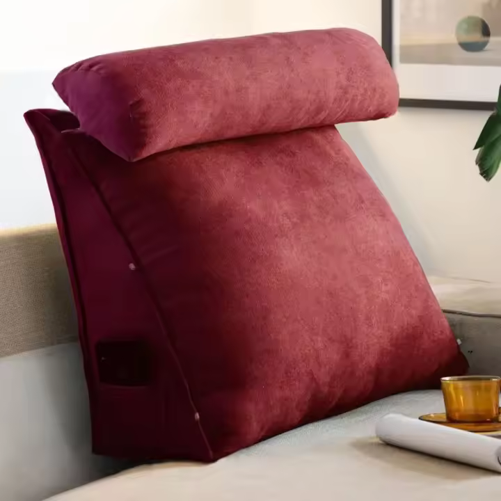 Silla de Cama Triangular con Cojín para Trasero y Lactancia Decoración para el Hogar Silla de Oficina de Senderismo para Lectura en Sala de Estar - 1