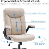 Silla de Oficina Ergonómica Giratoria con Brazo Ajustable Cómoda para Juegos en Casa o Oficina - details 4