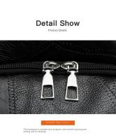 Mochila de Cuero Suave Casual para Mujeres Impermeable, Resistente al Desgaste, Antirrobo con Patrones de Parche Bolsa de Hombro Grande con Lining de Dacron - details 37