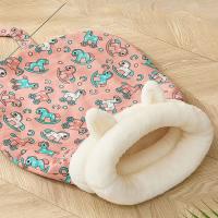 Saco de dormir grueso y cálido para gatos, con orejas, túnel suave, nido para gatos, forro polar de cordero, cómodo cojín para gatos y cachorros - details 7
