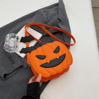 Bolso de calabaza de Halloween de cuero PU de dibujos animados, bolso de hombro divertido de calabaza de murciélago, bolso cruzado cuadrado de gran capacidad para fiesta - details 11