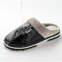 Zapatillas cálidas impermeables para hombre, chanclas gruesas de felpa, antideslizantes, planas, para el hogar y el dormitorio, talla grande 50 y 51 - details 4