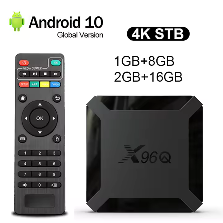 SOMY Dispositivo de TV inteligente X96Q de alta calidad, decodificador con Android 10,0, Allwinner H313, cuatro núcleos, 2GB, 16GB, 4K, HD, PK X96 Mini, envío rápido - 1
