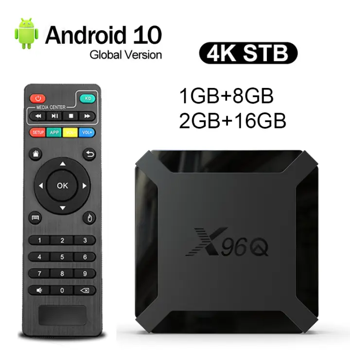 Dispositivo de TV inteligente X96Q de alta calidad, decodificador con Android 10,0, Allwinner H313, cuatro núcleos, 2GB, 16GB, 4K, HD, PK X96 Mini, envío rápido - 1