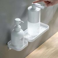 Canal de drenaje para baño, pequeños accesorios blancos, estante de baño montado en la pared no perforado, escape de productos de lavado - details 1